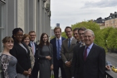 A group photo with Lars Strannegård, President of the SSE